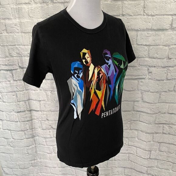 Pentatonix canvas women S band short sleeve graphic print t-shirt black - Picture 3 of 8